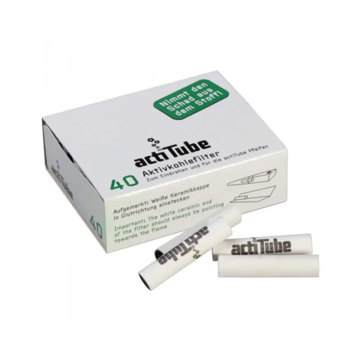 Фильтры угольные ActiTube 8 мм 40шт