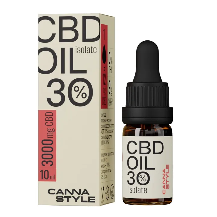 Масло СannaStyle Natural КБД Изолят 30% 3000 мг 10 мл
