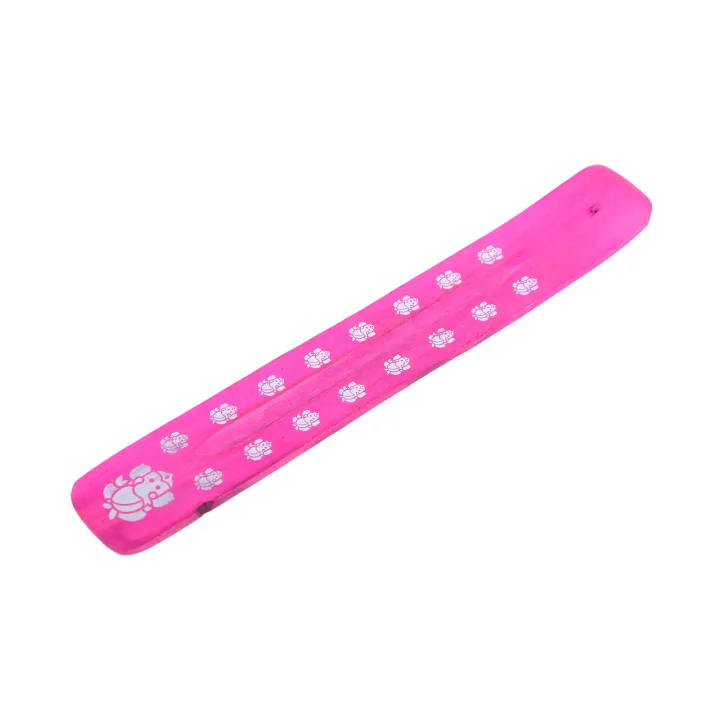 Подставка для благовоний Лодочка Ганеша розовая 25.5 см