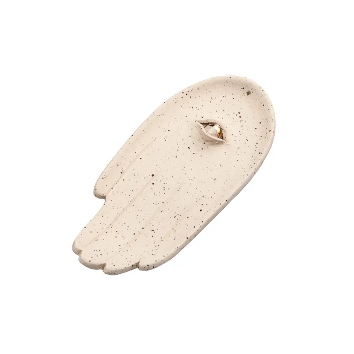 Подставка для благовоний из глины белая