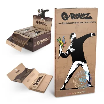Бумажки G-Rollz Banksy's Graffiti Flower Thrower King Size + типсы