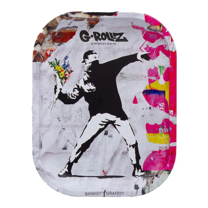 Поднос G-Rollz Banksy's Graffiti Flower Thrower Alt Small 14x18 см