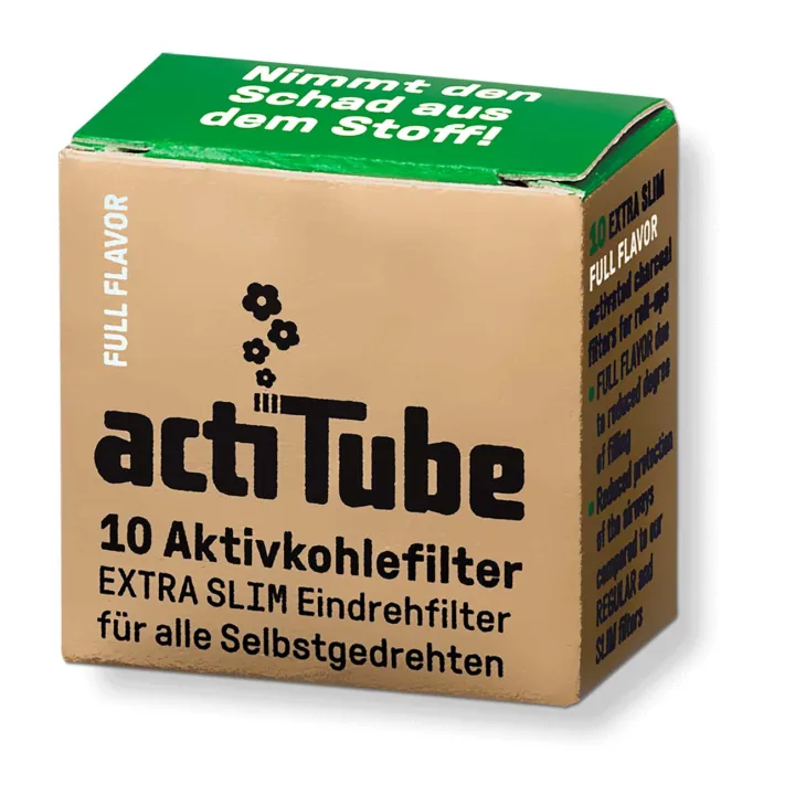 Фильтры угольные ActiTube Extra Slim 6 мм 10 шт