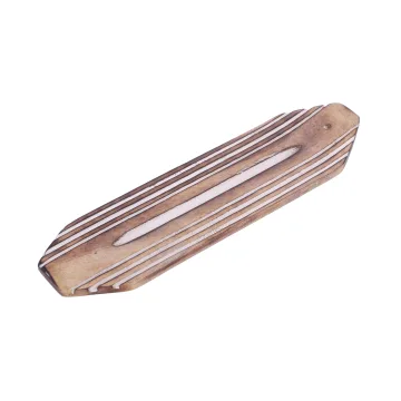 Подставка для благовоний Лодочка с полосками деревянная 26 см