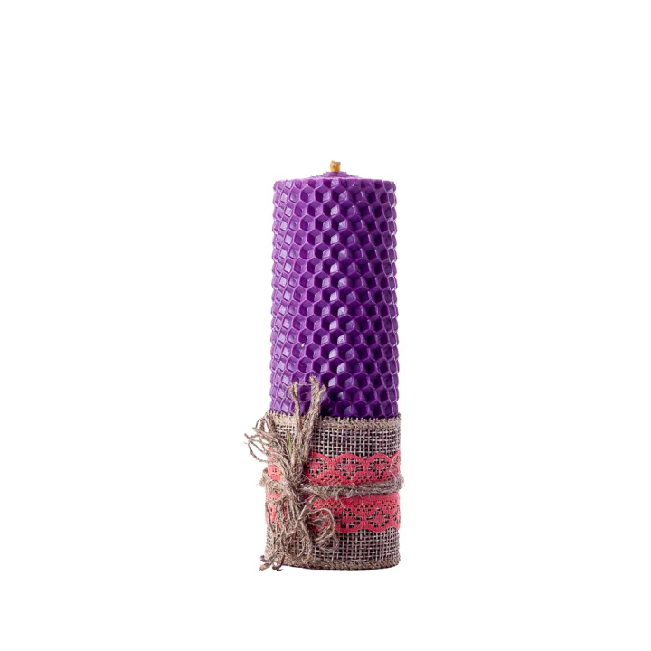 Свеча из вощины (фиолетовая) - 04