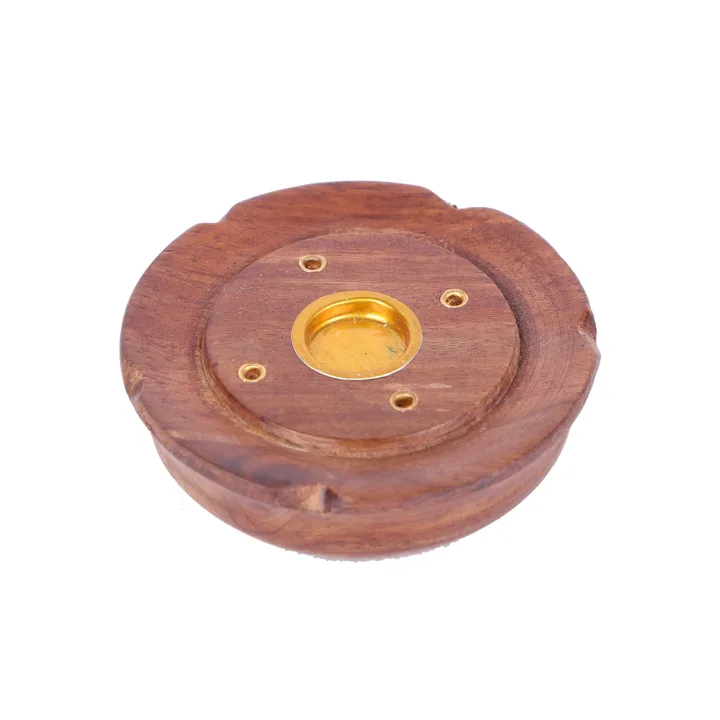 Подставка для благовоний и конусов Блюдце деревянная