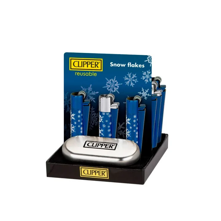 Зажигалка Clipper™ Metal Winter Flakes