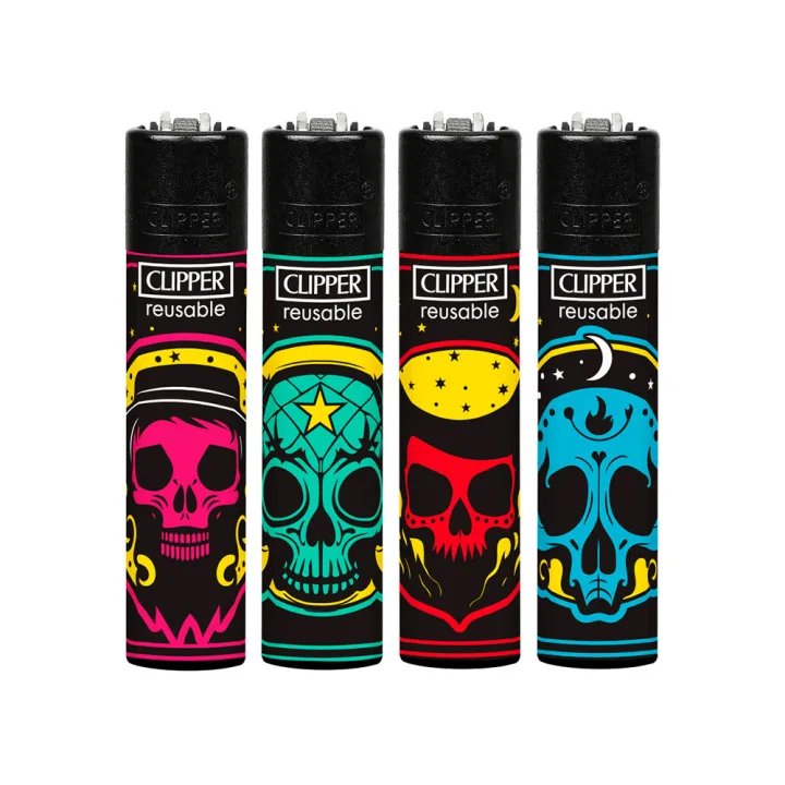 Зажигалка Clipper Black Magic Skulls