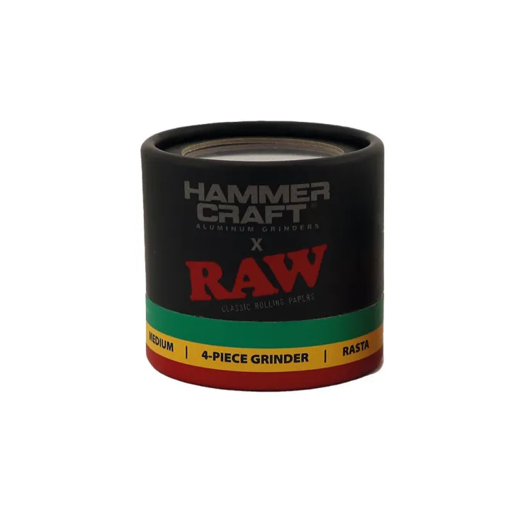 Гриндер RAW Hammer Craft Medium  Aluminium Rasta 