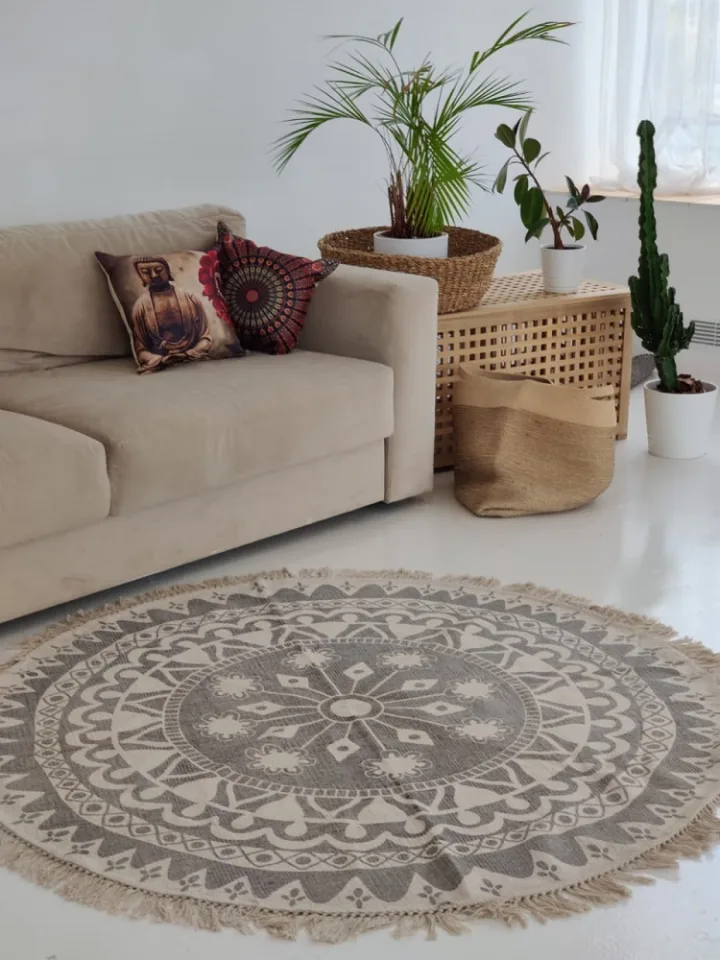 Ковёр серый (круглый)