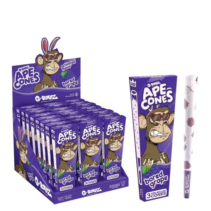 Конусы G-Rollz Ape Bored Grape King Size 3 шт
