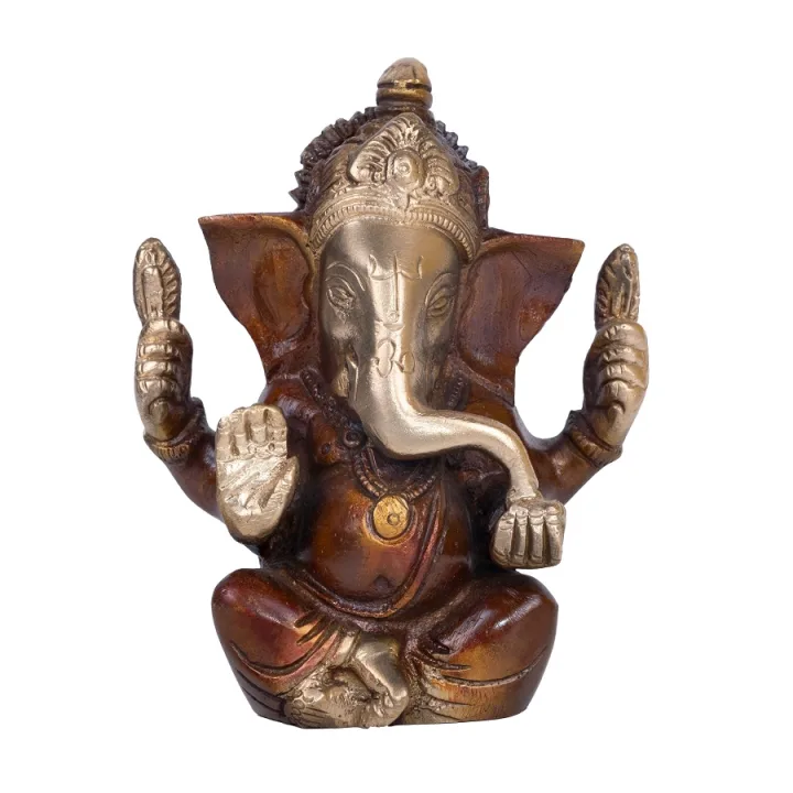 Статуэтка Ганеш Бронзовое серебро