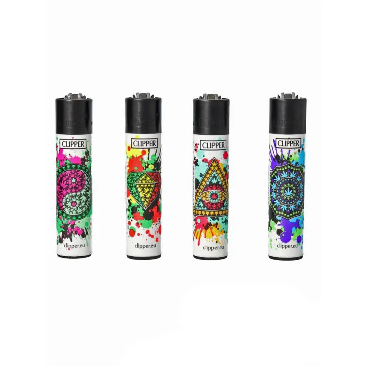 Зажигалка Clipper Splatter Leaf Symbols