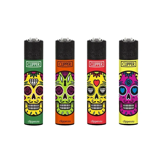 Зажигалка Clipper Skull Color