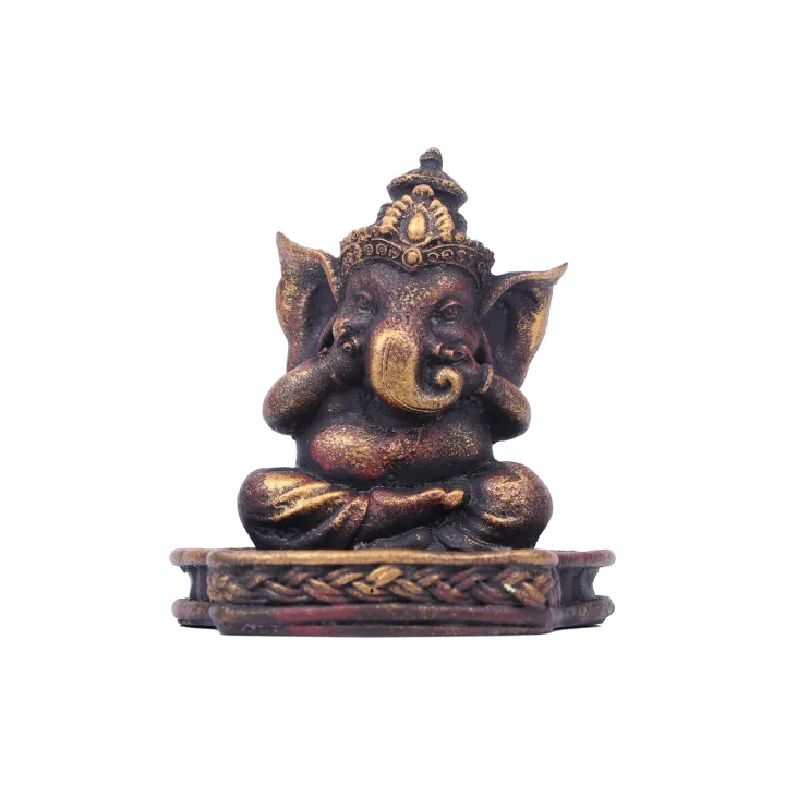 Подставка для благовоний Ганеша Не говорю гипсовая 10 см