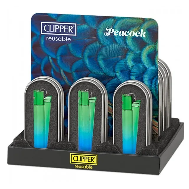 Зажигалка металлическая Clipper™ PEACOCK