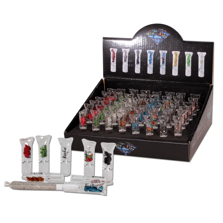 Стеклянный мундштук для самокруток Black Leaf Strass 