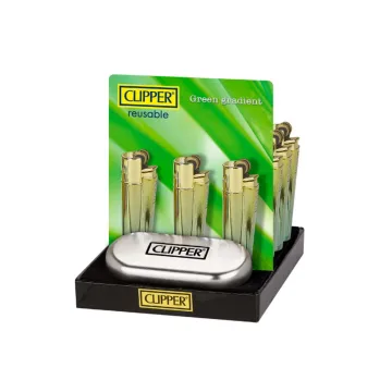 Зажигалка металлическая Clipper™ Green Gradient
