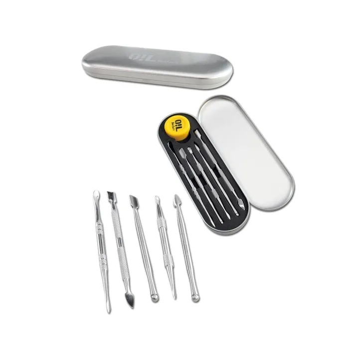 Инструменты для концентратов в футляре Oil Black Leaf