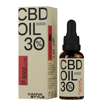 Масло СannaStyle Natural КБД Изолят 30% 9000 мг 30 мл