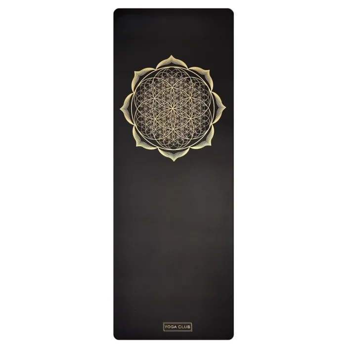 Профессиональный коврик для йоги  FLOWER GOLD
