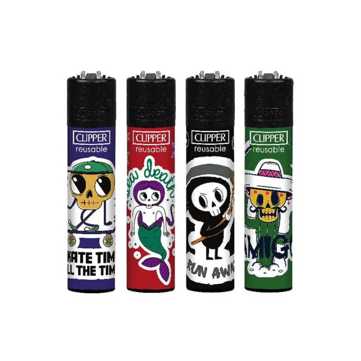 Зажигалка Clipper Sticker Skulls