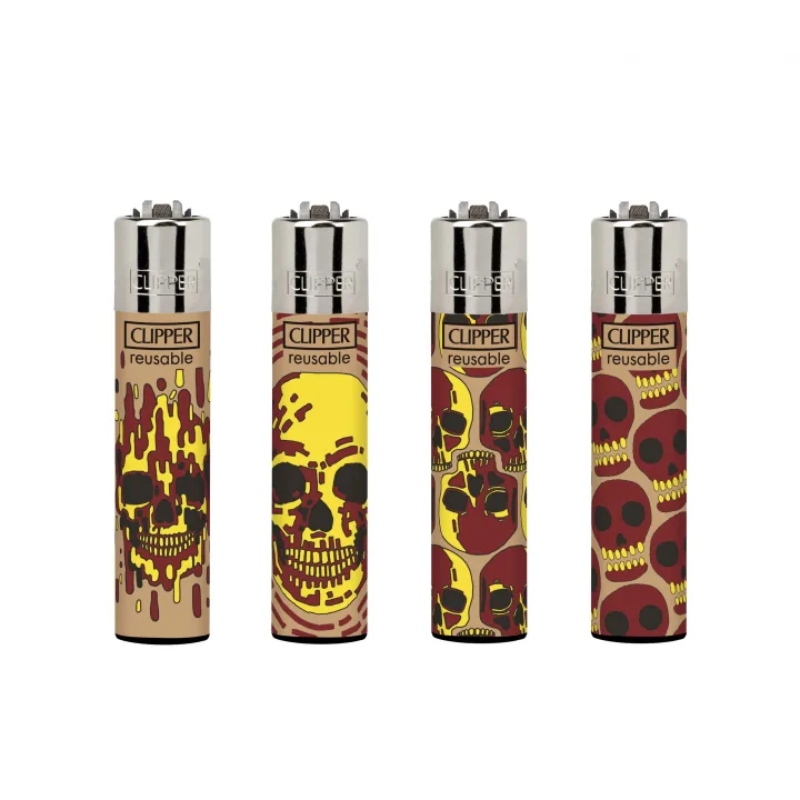 Зажигалка Clipper™ Skulls Fire