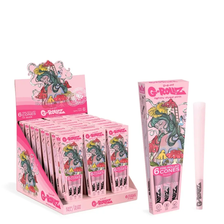 Конусы G-Rollz Collector Shroomie Pink 1¼ 6 шт