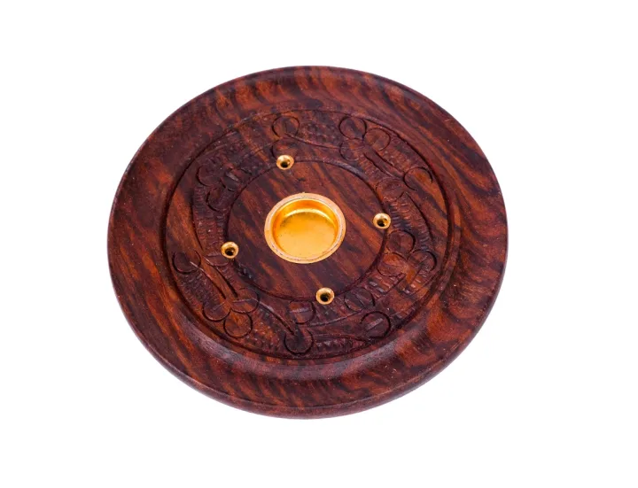 Подставка для благовоний и конусов Тарелочка деревянная