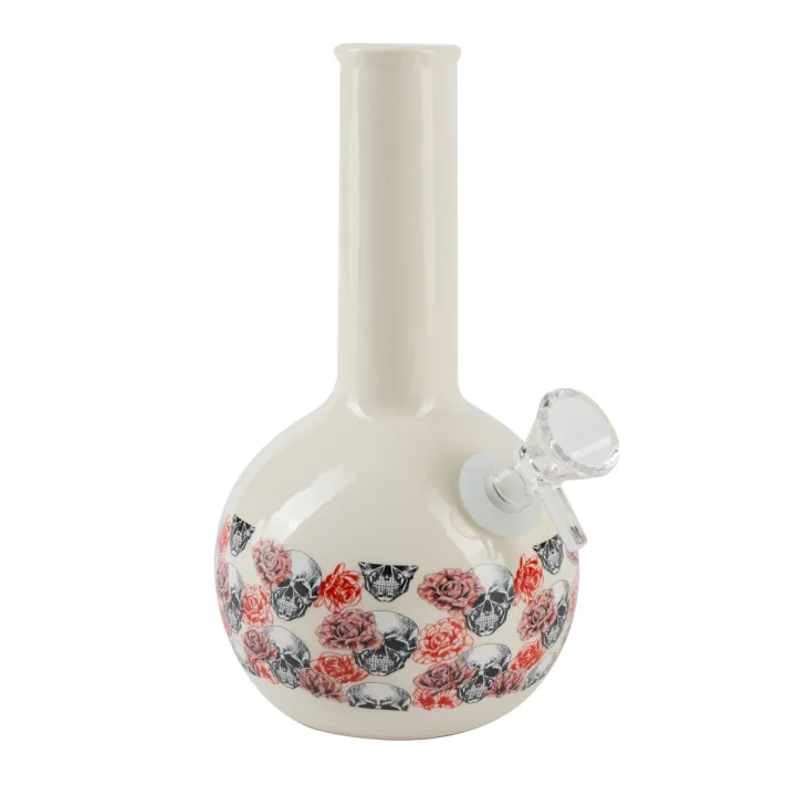 Бонг Black Skull Ceramic White