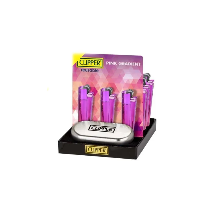 Зажигалка металлическая Clipper™ Pink Gradient