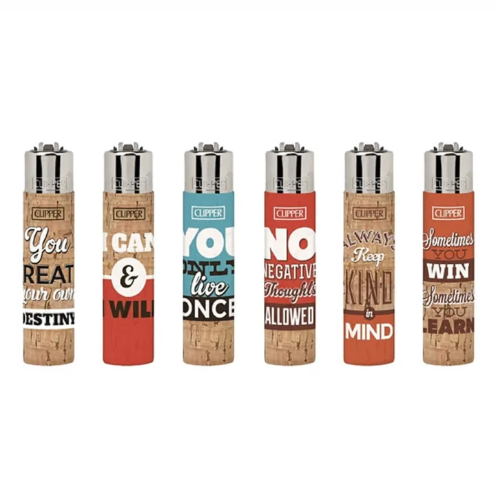 Зажигалка Clipper™ Positive Phrases Cork Cover