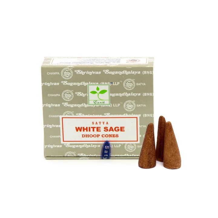 Благовония Satya White Sage конусы (Белый шалфей) 30 гр